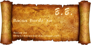 Bacsa Boróka névjegykártya